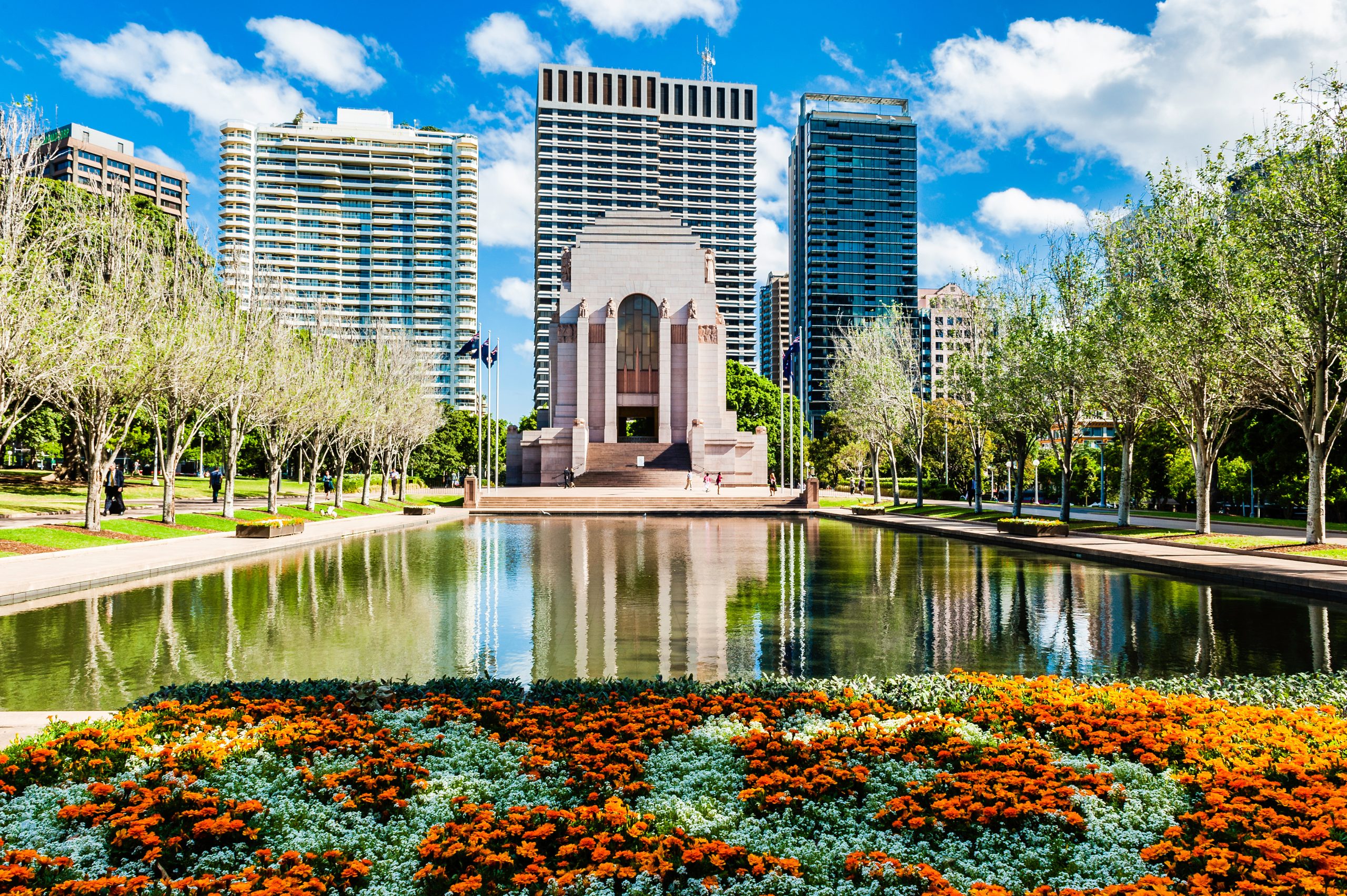 ANZAC war memorial at Hyde Park, Sydney, Australia.